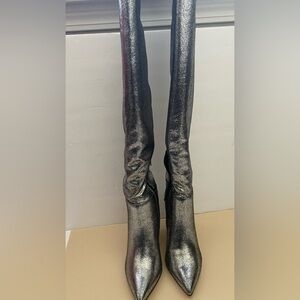 NEW- just in time for the holidays! Express Metallic Over the Knee Boots Sz 7